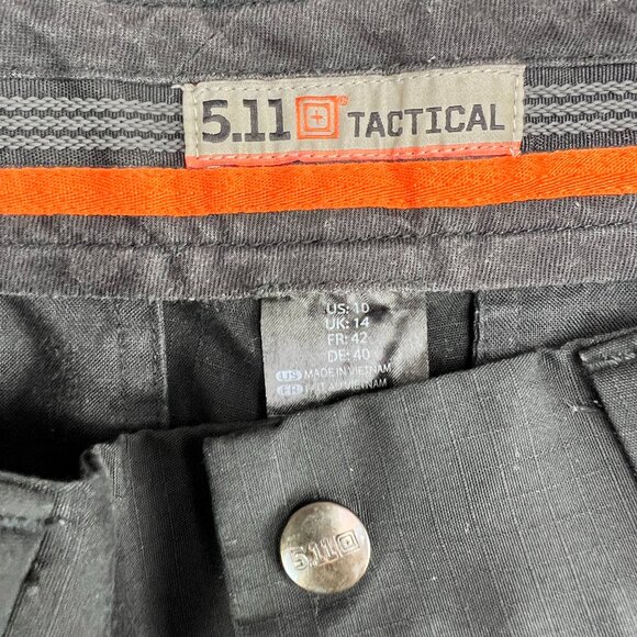 5.11 Tactical Series Black Women's Pants Cargo Pockets Stretch Waist Size 10 - Picture 3 of 12